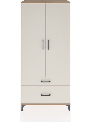 Dienni Hyperion Dolap 4 Raflı 2 Çekmeceli 2 Kapaklı 88X44X195 Çam-Aytaşı