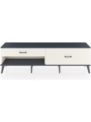 Dienni Arges Tv Ünitesi 2 Çekmeceli  176X30X51 Aytaşı-Antrasit/aytaşı