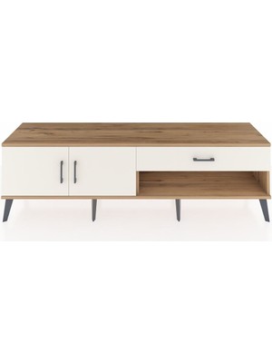 Dienni Hyperion Tv Ünitesi Tek Raflı Tek Çekmeceli 2 Kapaklı 176X44X51 Çam-Aytaşı/aytaşı