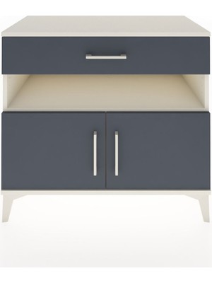 Dienni Hyperion Şifonyer Tek Raflı Tek Çekmeceli 2 Kapaklı 88X44X80 Aytaşı-Antrasit