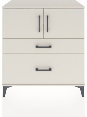 Dienni Hyperion Şifonyer 2 Raflı 2 Çekmeceli 2 Kapaklı 88X44X96 Aytaşı-Aytaşı