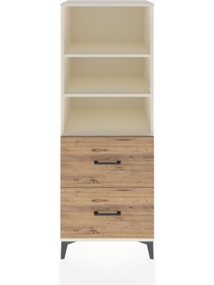 Dienni Hyperion Dolap 3 Raflı 2 Çekmeceli 60X44X163 Aytaşı-Çam