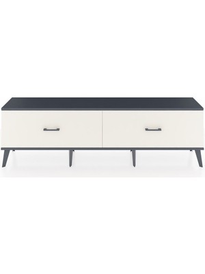 Dienni Arges Tv Ünitesi 2 Çekmeceli  176X30X51 Aytaşı-Antrasit/aytaşı