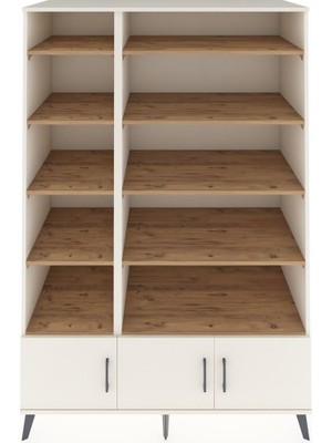 Dienni Kronos Dolap 10 Raflı 3 Kapaklı 132X59X195 Aytaşı-Aytaşı/çam