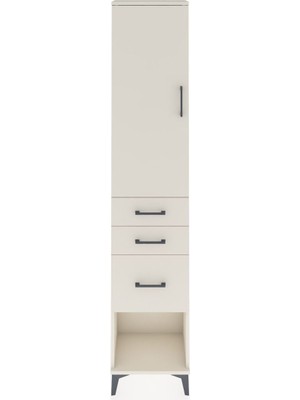 Dienni Arges Dolap 3 Raflı 3 Çekmeceli Tek Kapaklı 44X30X221 Aytaşı-Aytaşı