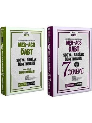 Anla Kazan Yayınları Pegem 2026 Öabt Meb-Ags Sosyal Bilgiler Öğretmenliği Soru Bankası + 7 Deneme 2 Li Set