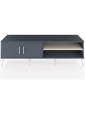 Dienni Hyperion Tv Ünitesi 2 Raflı 2 Kapaklı 176X44X51 Antrasit-Antrasit/aytaşı