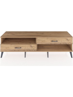Dienni Hyperion Tv Ünitesi Tek Raflı 2 Çekmeceli  176X44X51 Çam-Çam/çam