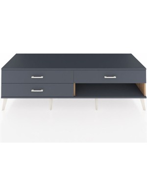 Dienni Kronos Tv Ünitesi 3 Çekmeceli  176X59X51 Çam-Antrasit/antrasit