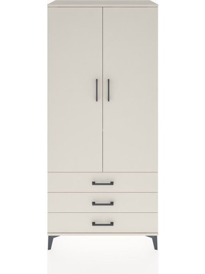 Dienni Hyperion Dolap 2 Raflı 3 Çekmeceli Tek Askılı 88X44X195 Aytaşı-Aytaşı