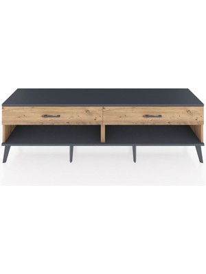 Dienni Hyperion Tv Ünitesi 2 Çekmeceli  176X44X51 Çam-Antrasit/çam