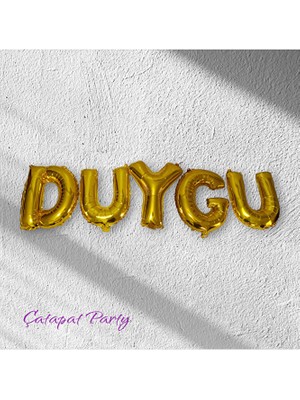 Sinda Folyo Balon Seti - Kişiye Özel Folyo Balon Harf Seti - Gold Rengi - 40 cm