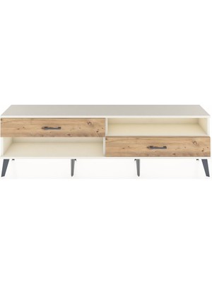 Dienni Arges Tv Ünitesi Tek Raflı 2 Çekmeceli  176X30X51 Aytaşı-Aytaşı/çam