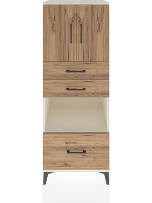 Dienni Hyperion Dolap 3 Raflı 3 Çekmeceli 2 Kapaklı 60X44X163 Aytaşı-Çam