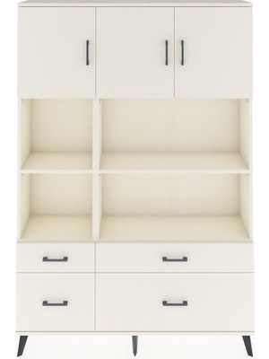 Dienni Arges Dolap 8 Raflı 4 Çekmeceli 3 Kapaklı 132X30X195 Aytaşı-Aytaşı/aytaşı