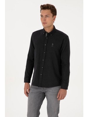 U.s. Polo Assn. Erkek Siyah Gömlek Desenli 50308473-VR046