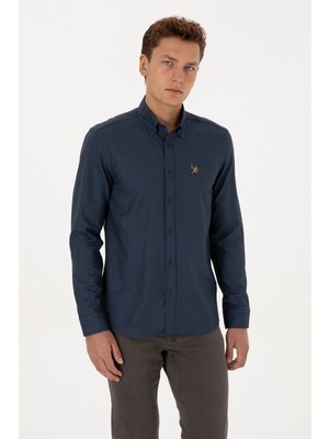 U.s. Polo Assn. Erkek Açık Lacivert Gömlek Desenli 50308252-VR059