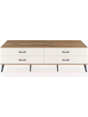 Dienni Hyperion Tv Ünitesi 4 Çekmeceli  176X44X51 Antrasit-Çam/aytaşı