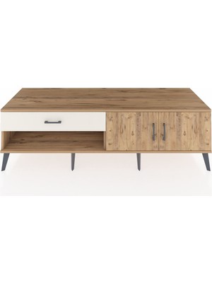 Dienni Kronos Tv Ünitesi Tek Raflı Tek Çekmeceli 2 Kapaklı 176X59X51 Çam-Çam/aytaşı