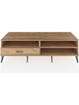 Dienni Kronos Tv Ünitesi 2 Raflı Tek Çekmeceli  176X59X51 Çam-Çam/çam