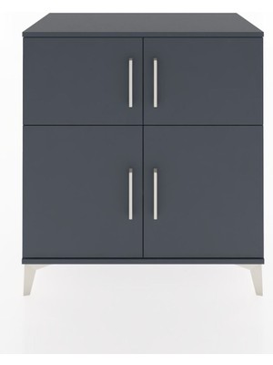 Dienni Hyperion Şifonyer 2 Raflı 4 Kapaklı 88X44X96 Antrasit-Antrasit