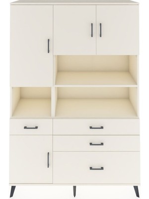 Dienni Hyperion Dolap 9 Raflı 4 Çekmeceli 4 Kapaklı 132X44X195 Aytaşı-Aytaşı/aytaşı