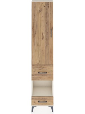 Dienni Arges Dolap 3 Raflı 2 Çekmeceli Tek Askılı 44X30X221 Aytaşı-Çam