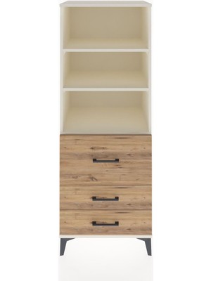 Dienni Hyperion Dolap 3 Raflı 3 Çekmeceli 60X44X163 Aytaşı-Çam