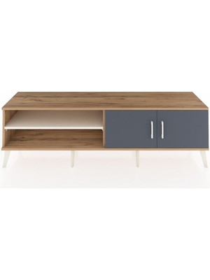 Dienni Hyperion Tv Ünitesi 2 Raflı 2 Kapaklı 176X44X51 Çam-Antrasit/aytaşı