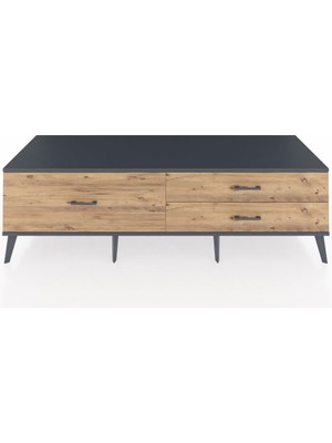 Dienni Kronos Tv Ünitesi 3 Çekmeceli  176X59X51 Çam-Antrasit/çam