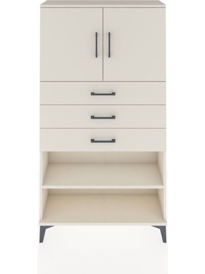 Dienni Arges Dolap 3 Raflı 3 Çekmeceli 2 Kapaklı 88X30X163 Aytaşı-Aytaşı