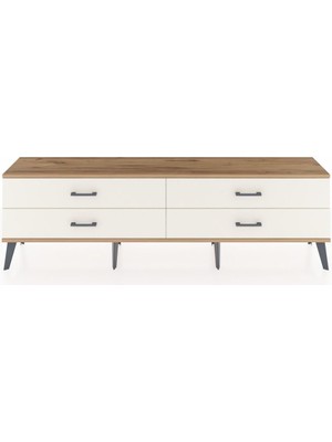 Dienni Arges Tv Ünitesi 4 Çekmeceli  176X30X51 Çam-Çam/aytaşı