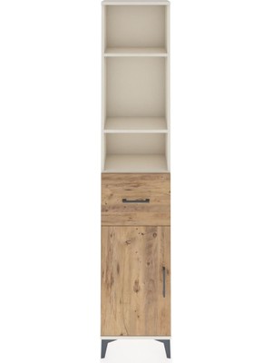 Dienni Arges Dolap 4 Raflı Tek Çekmeceli Tek Kapaklı 44X30X221 Aytaşı-Çam