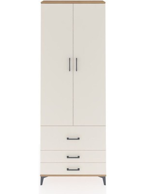 Dienni Arges Dolap 4 Raflı 3 Çekmeceli 2 Kapaklı 88X30X243 Çam-Aytaşı