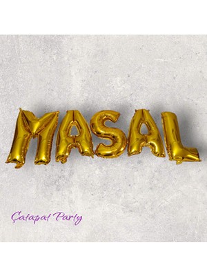 Sinda Kişiye Özel Harf Folyo Balon Seti - Gold Rengi - 40 cm