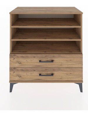 Dienni Hyperion Şifonyer 3 Raflı 2 Çekmeceli 88X44X96 Çam-Çam