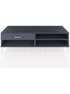 Dienni Kronos Tv Ünitesi Tek Raflı Tek Çekmeceli  176X59X51 Antrasit-Antrasit/antrasit