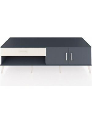 Dienni Kronos Tv Ünitesi Tek Raflı Tek Çekmeceli 2 Kapaklı 176X59X51 Antrasit-Antrasit/aytaşı
