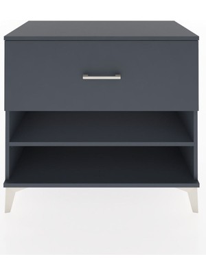 Dienni Hyperion Şifonyer Tek Raflı Tek Çekmeceli 88X44X80 Antrasit-Antrasit