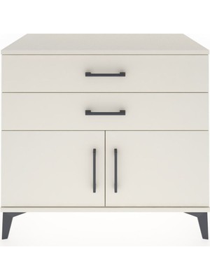 Dienni Hyperion Şifonyer 2 Çekmeceli 2 Kapaklı 88X44X80 Aytaşı-Aytaşı
