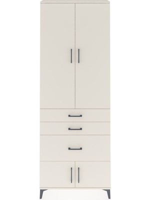 Dienni Arges Dolap 3 Raflı 3 Çekmeceli 4 Kapaklı 88X30X243 Aytaşı-Aytaşı