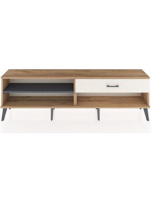 Dienni Arges Tv Ünitesi Tek Raflı Tek Çekmeceli  176X30X51 Çam-Antrasit/aytaşı