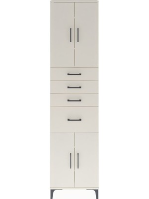 Dienni Arges Dolap 5 Raflı 4 Çekmeceli 4 Kapaklı 60X30X243 Aytaşı-Aytaşı