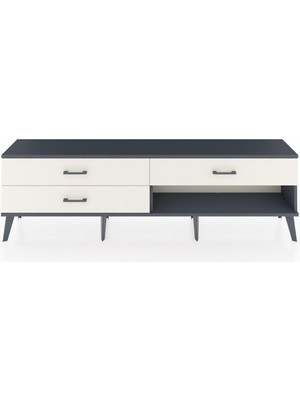 Dienni Arges Tv Ünitesi 3 Çekmeceli  176X30X51 Antrasit-Antrasit/aytaşı
