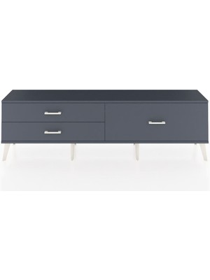 Dienni Arges Tv Ünitesi 3 Çekmeceli  176X30X51 Antrasit-Antrasit/antrasit