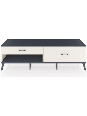 Dienni Hyperion Tv Ünitesi 2 Çekmeceli  176X44X51 Aytaşı-Antrasit/aytaşı