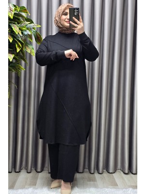 Elmas Tesettür Kadın Tesettür Büyük Beden Giyim Nervürlü Ikili Takım