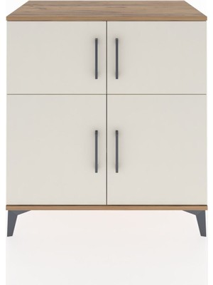 Dienni Hyperion Şifonyer 2 Raflı 4 Kapaklı 88X44X96 Çam-Aytaşı