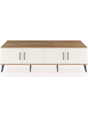 Dienni Hyperion Tv Ünitesi 2 Raflı 4 Kapaklı 176X44X51 Çam-Aytaşı/çam