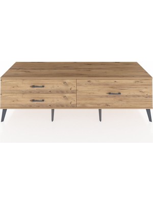 Dienni Kronos Tv Ünitesi 3 Çekmeceli  176X59X51 Antrasit-Çam/çam